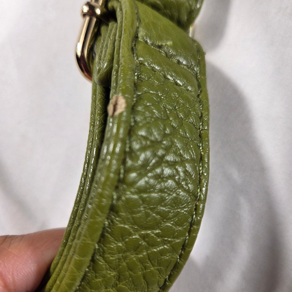 Scarleton Olive Green Pebbled Crossbody Bag Gold Tone Hardware - Picture 7 of 8